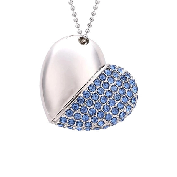 Crystal Heart USB Flash Drive