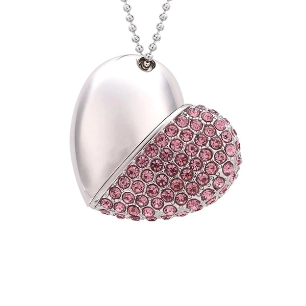 Crystal Heart USB Flash Drive