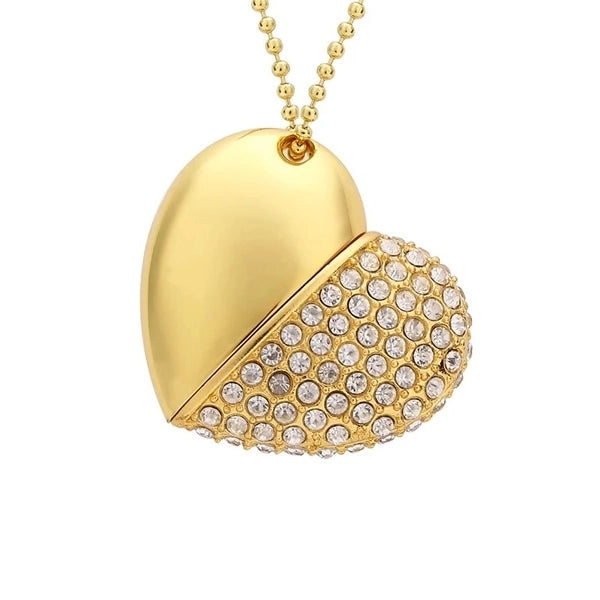 Crystal Heart USB Flash Drive