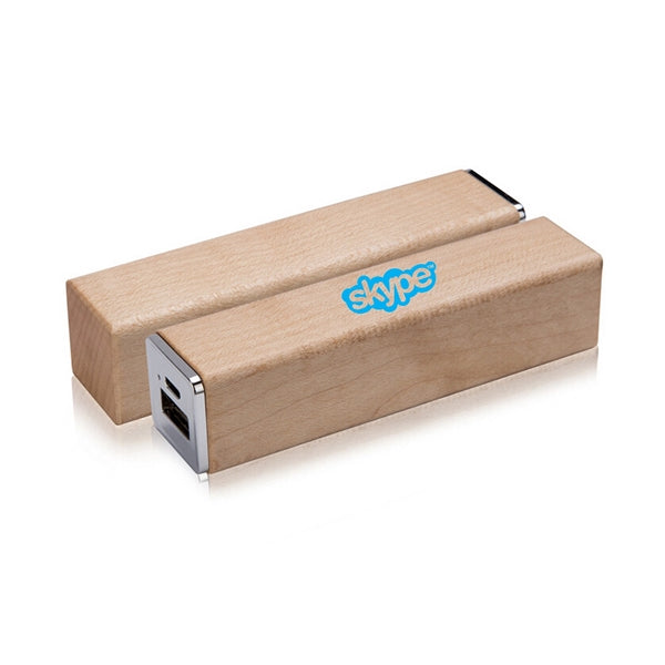 Portable Eco Wooden Power Bank 2000mAh