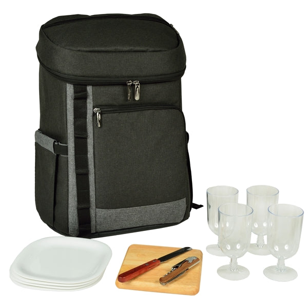 Cooler Backpack with Picnic Accessories - 24 Can Capacity