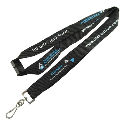 Screen Printed Lanyard With J-Hook and Safety Breakaway