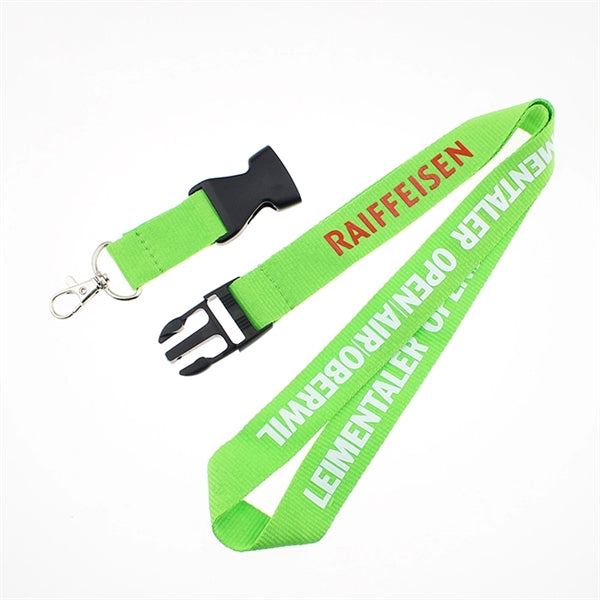 Screen Printed Lanyard With J-Hook and Safety Breakaway