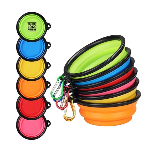 Pet Silicone Folding Bowl With Carabiner Hook