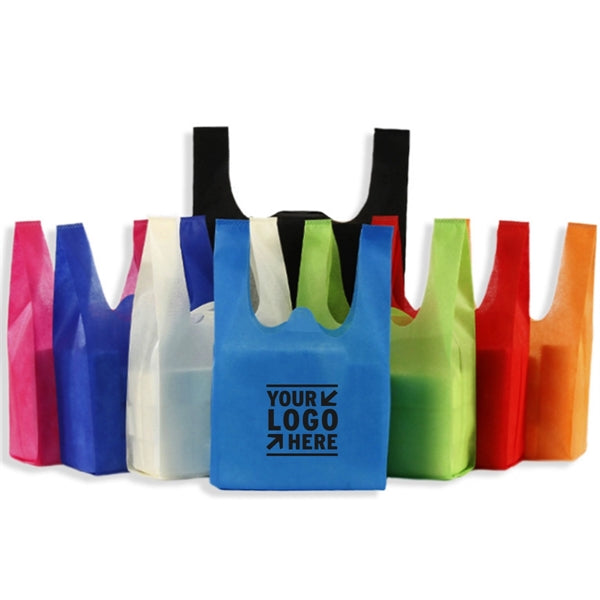 Supermarket Eco-friendly Non-woven Vest Shopping Bags