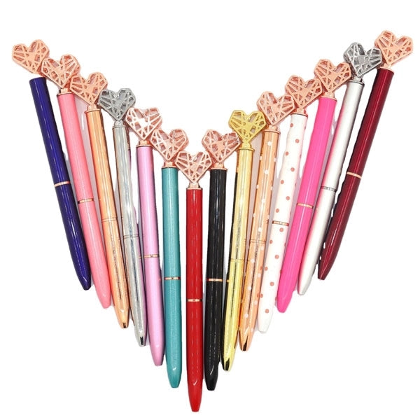 Heart Shaped Metal Ballpoint Pen