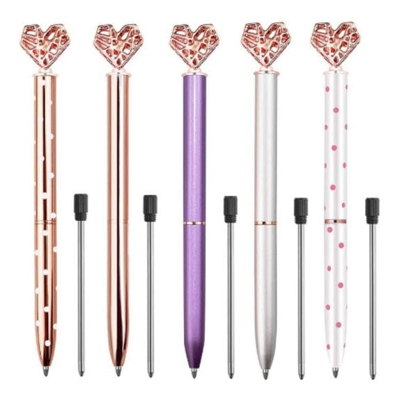 Heart Shaped Metal Ballpoint Pen