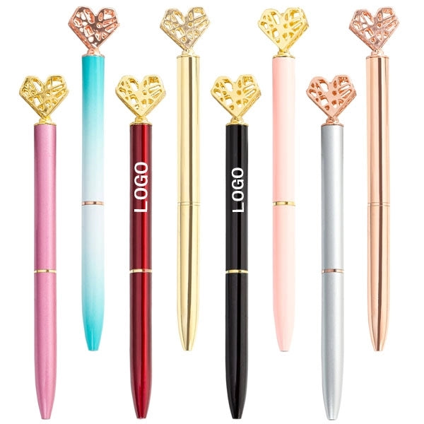 Heart Shaped Metal Ballpoint Pen