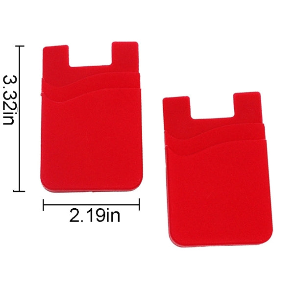 Dual Pocket Silicone Phone Wallet Card Holder