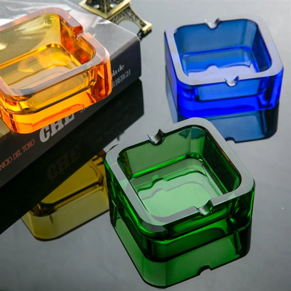 Multicolor Crystal Glass Ashtray