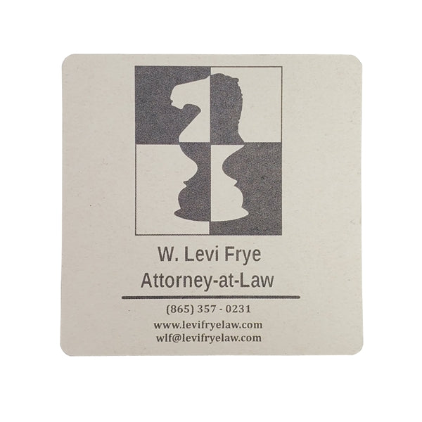 3.5" Square Pulp Board Coaster 40pt