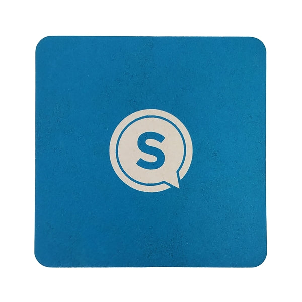 3.5 Square Pulp-Board Coaster 60pt