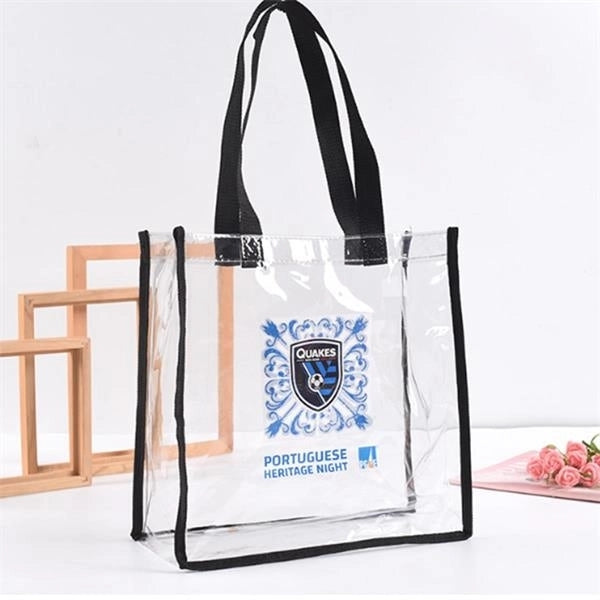Clear PVC Stadium Tote Bag