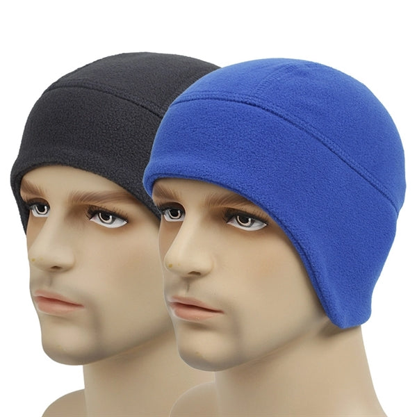Polar Fleece Beanie Hat Warm Earmuffs Cap