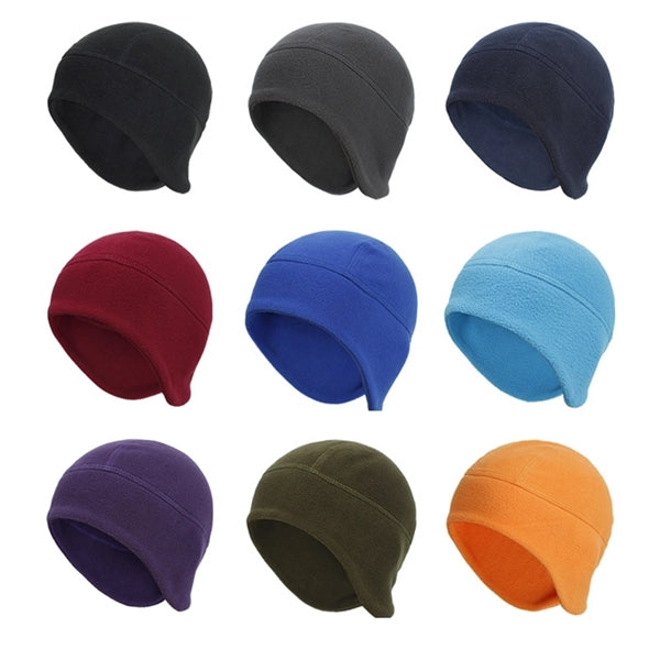 Polar Fleece Beanie Hat Warm Earmuffs Cap