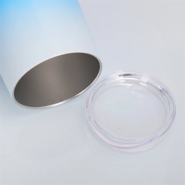 12oz Double Wall Gradient Color Eggshell Cup with Lid