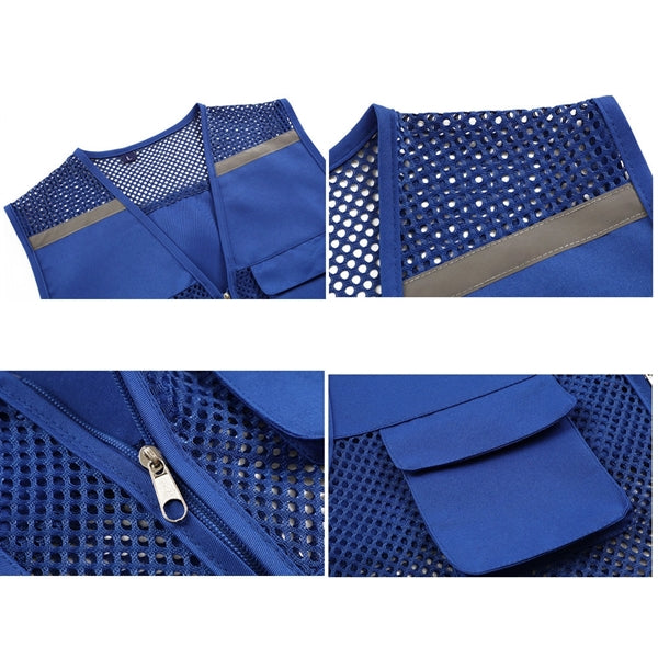High Visibility Strip Workwear with Zipper Breathable Mesh C