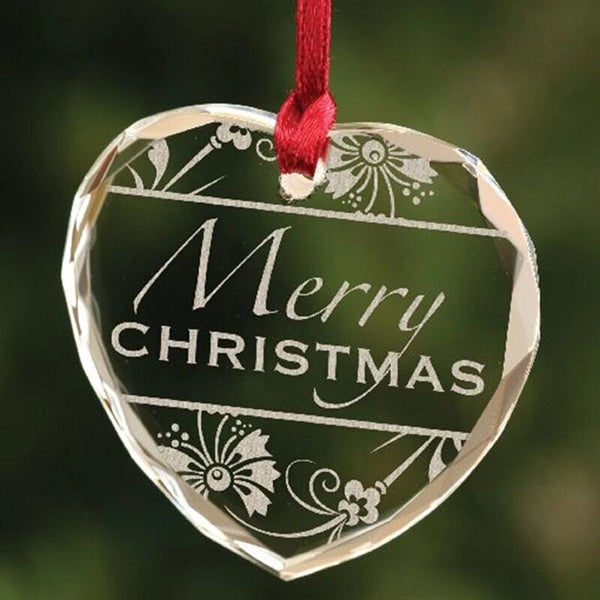 Christmas Crystal Ornament - Heart