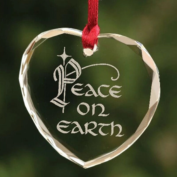 Christmas Crystal Ornament - Heart