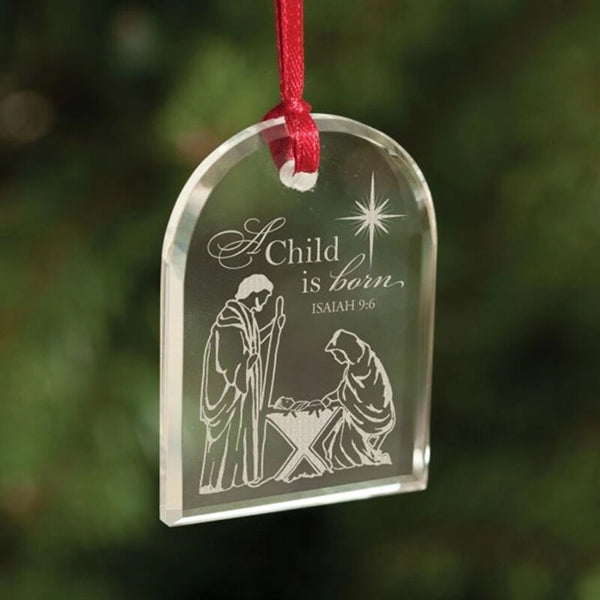 Holiday Jade Ornament - Domed Tablet
