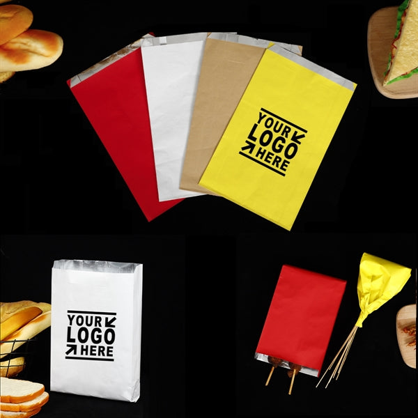 Oilproof Kraft Paper Bread Bag Takeout Grocery Bag Lunch Bag