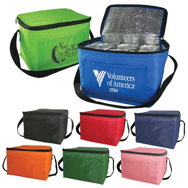 6 Pack Cooler Polyester Insulated Lunch Bag