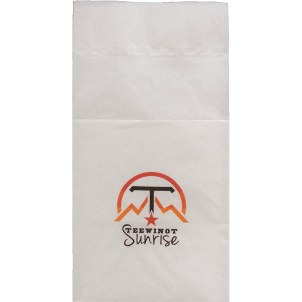 2 Ply Pocket Napkin - White - Digital