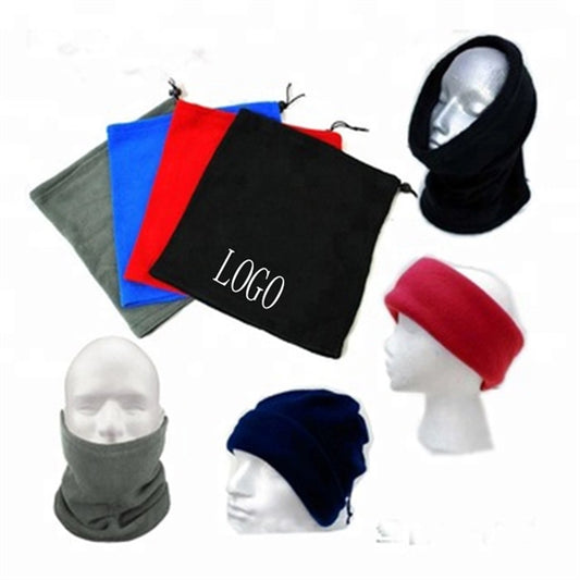 Unisex drawstring winter fleece neck gaiter face mask-1ply