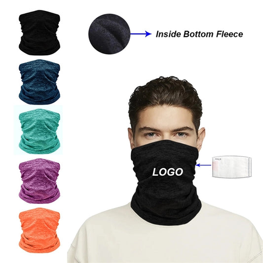 Bottom Fleece Adult Warm Neck Gaiter With Filter Pocket