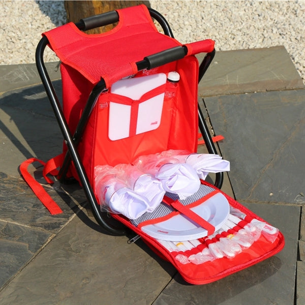 Outdoor Folding Backpack Cooler Bag Chair