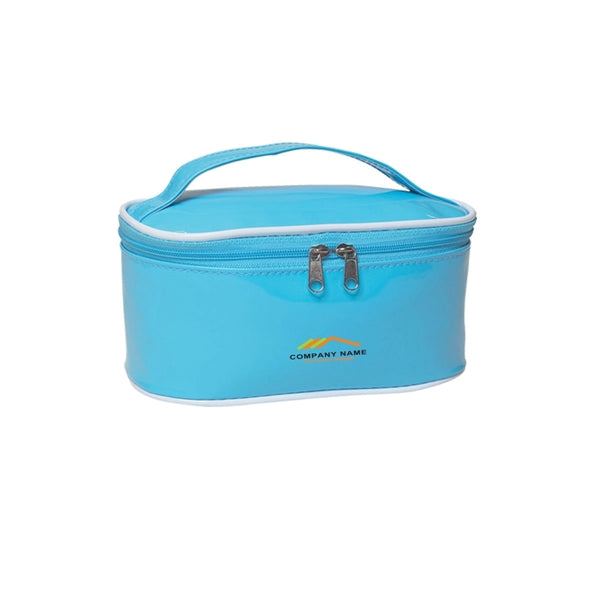 Portable Cosmetic Bag with Carrying Handle