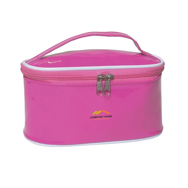Portable Cosmetic Bag with Carrying Handle
