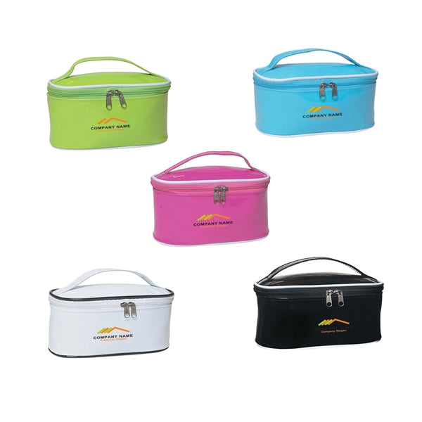 Portable Cosmetic Bag with Carrying Handle