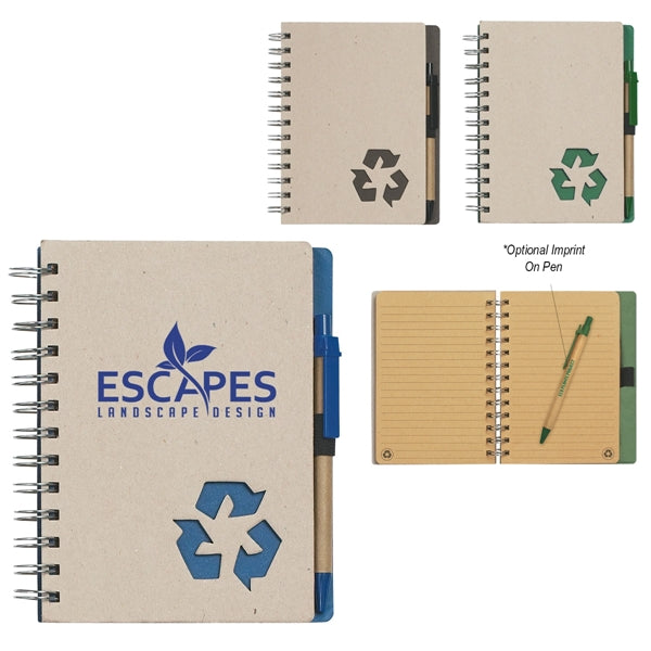 Eco-inspired Spiral Notebook & Pen