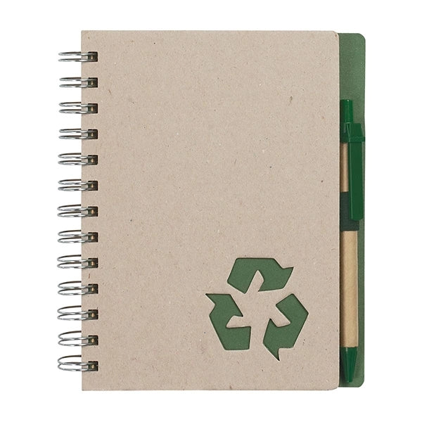 Eco-inspired Spiral Notebook & Pen