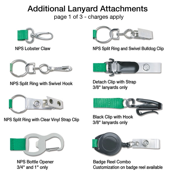 1" Glitter Ink Custom Silkscreen Lanyard, Flat Ribbed