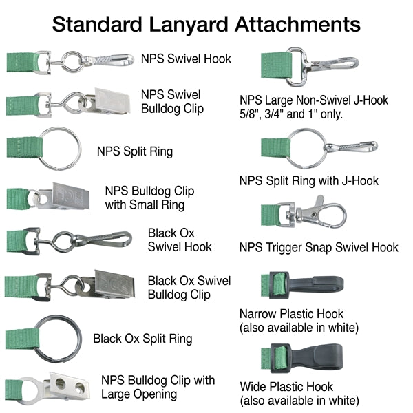 5/8" Glitter Ink Custom Silkscreen Lanyards, Flat Ribbed
