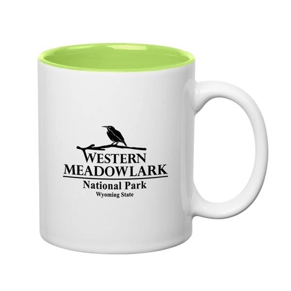 11 oz. Colored Stoneware Mug With C-Handle