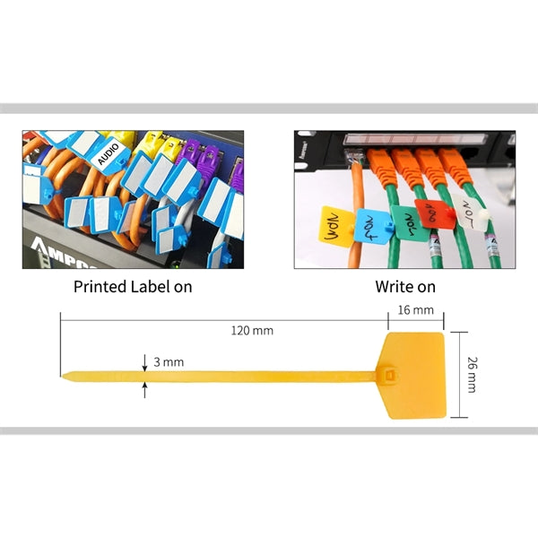 Nylon Cable Zip Ties Self-Locking Cable Mark Ties