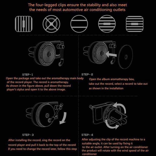 Car Retro Aromatic Record Player