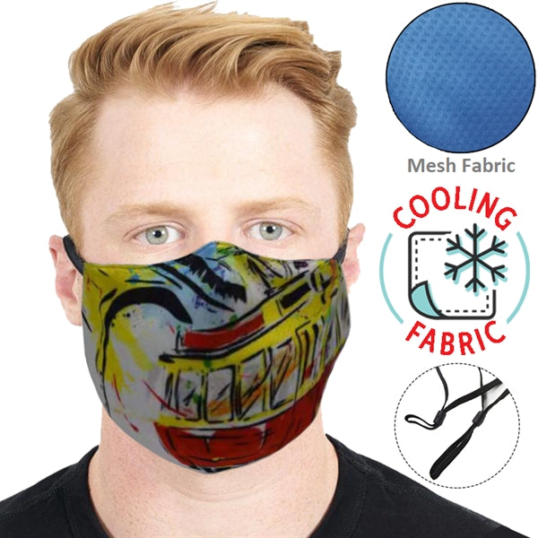 2-Layer Cooling Face Mask w/ Full Color