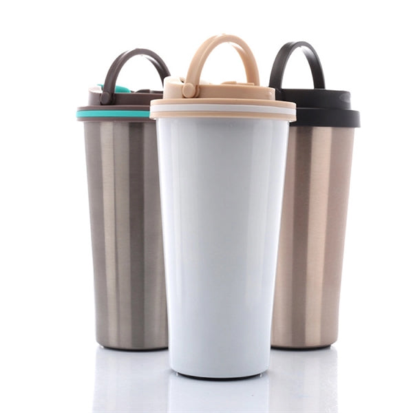 15 oz Double Wall Stainless Steel Coffee Tumbler with Lid