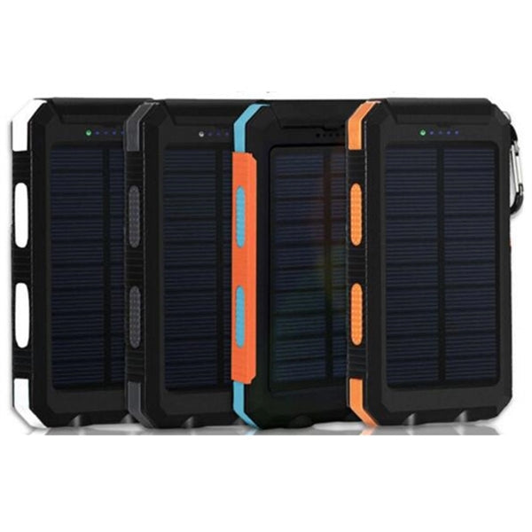 Fast Shipping 10000mah Solar Power Bank With Carabiner
