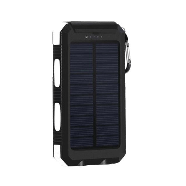 Fast Shipping 10000mah Solar Power Bank With Carabiner