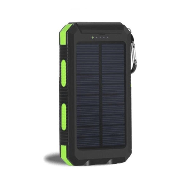 Fast Shipping 10000mah Solar Power Bank With Carabiner