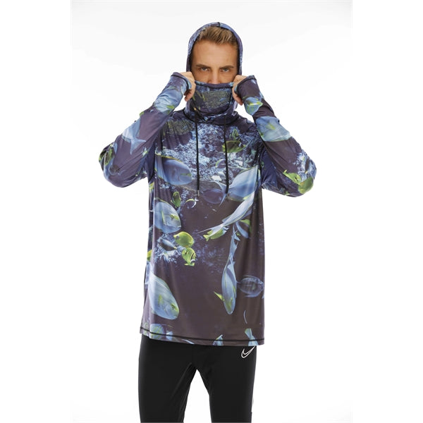 Performance Hooded Shirt Sublimated Fishing Hoodie UPF 50+