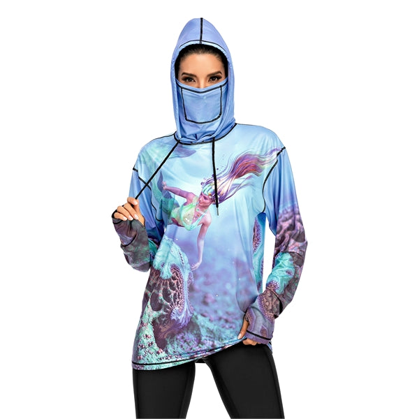 Performance Hooded Shirt Sublimated Fishing Hoodie UPF 50+