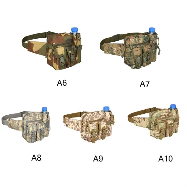 Tactical Waist Bag With Water Bottle Pouch