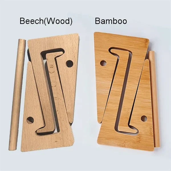 Desk Riser Computer Holder Bamboo Wooden Laptop Stand