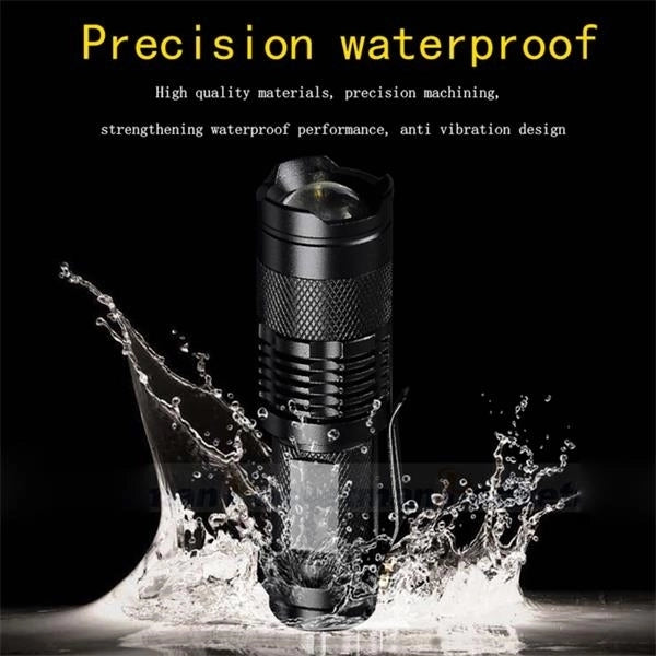 Waterproof LED Zoomable Flashlight
